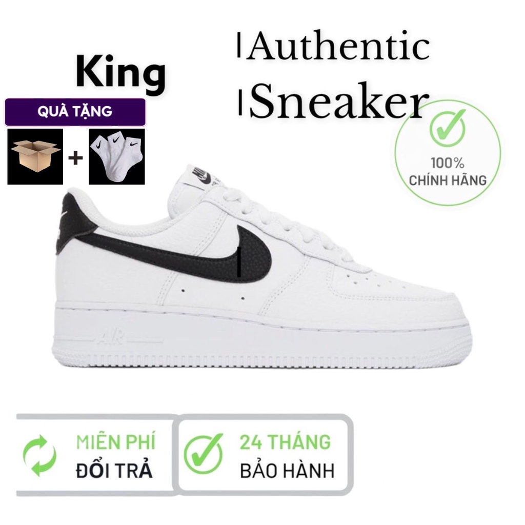 Giày _Nike Air force 1 trắng vệt đen, giày af1 bản cao cấp 1,1 chuẩn trung Full Box, Full Phụ Kiện
