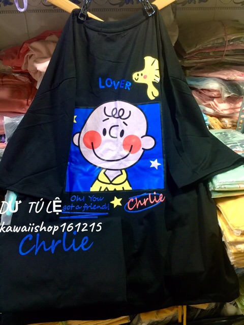 Áo thun nữ tay lỡ lucy charlie 2 màu unisex oversize tay lỡ form rộng cotton DƯ TÚ LỆ | BigBuy360 - bigbuy360.vn