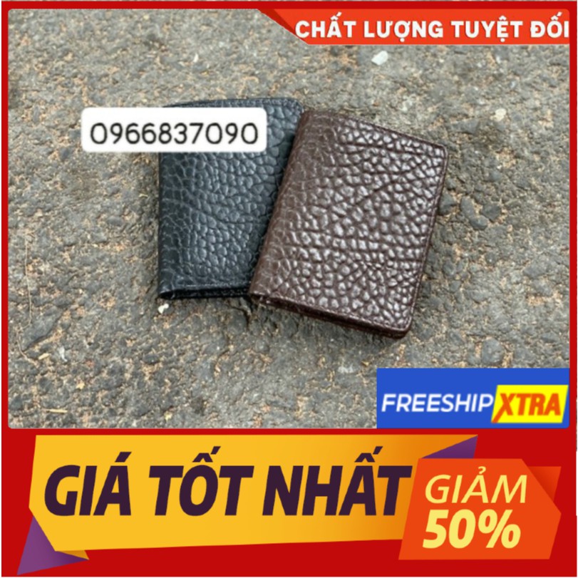 Ví Nam, Bóp Nam Da Bò Thật 100%, Đốt Không Cháy, Dập Vân Voi Cao Cấp, Sang Trọng, Bụi Bặm, Nam Tính