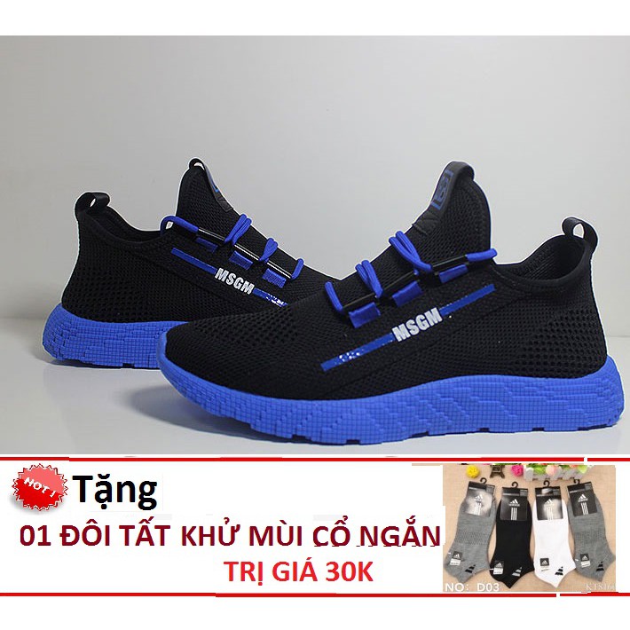 Giày Thể Thao Nam Đi Chơi Cá Tính Đế Xanh Spiso S050