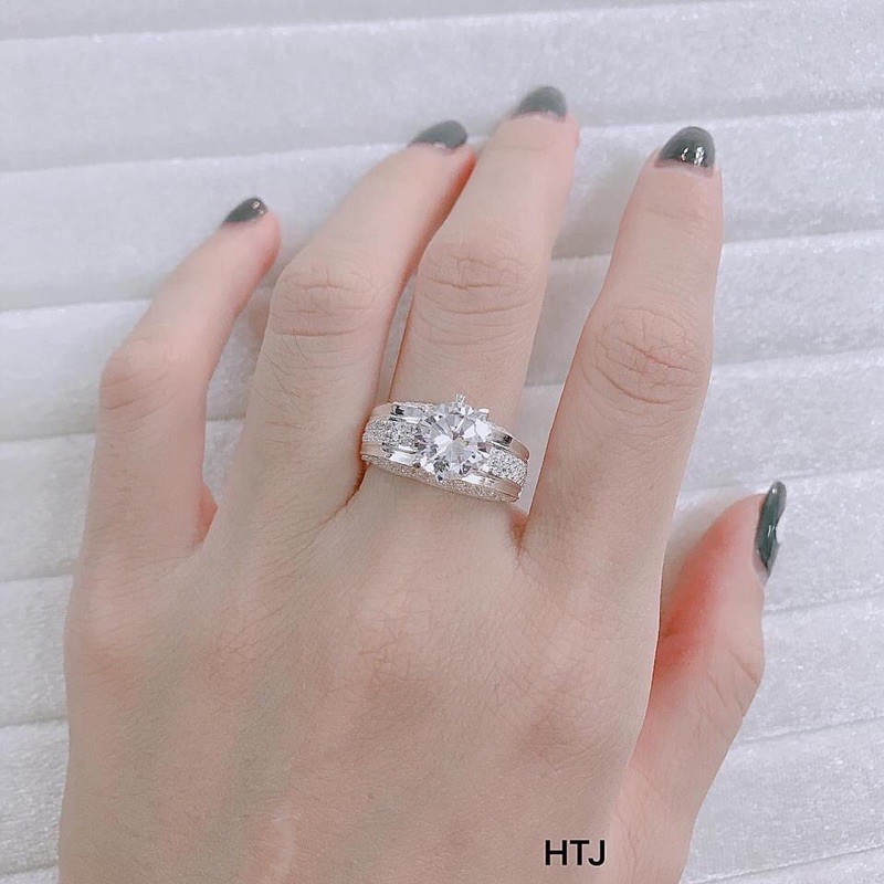 NHẪN NỮ THJ Ổ ĐÁ CAO , CAO CẤP SÁNG ĐẸP CHUẨN BẠC TA