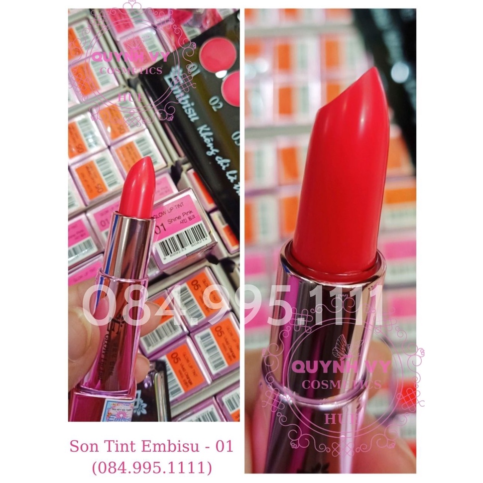 Son Liptint Embisu Hàn Quốc, Quynh Vy Cosmetics - Hue, Son Bền Màu Lâu Trôi Mềm Mịn Môi Được Các Bạn Trẻ Yêu Thích