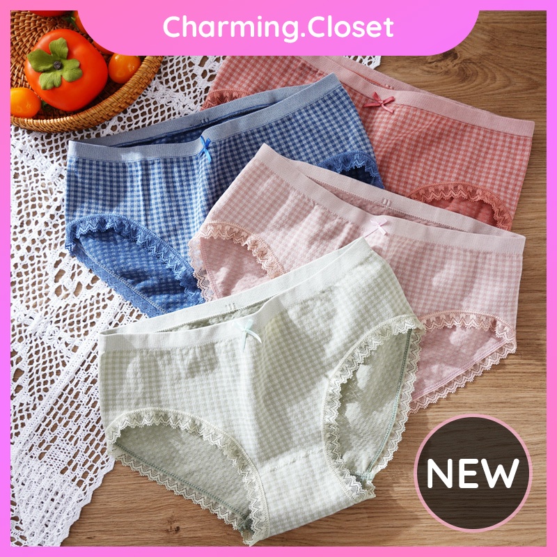 Quần Chip Nữ Cotton Tăm Kháng Khuẩn Freesize Mềm Mại, Quần Lót Cotton Nữ Phối Ren Nơ Ngọt Ngào Dễ Thương | BigBuy360 - bigbuy360.vn