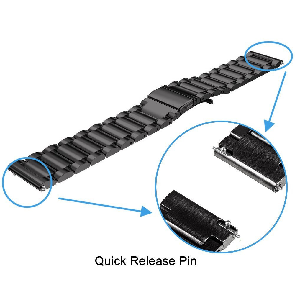 Dây Đeo Inox 20Mm Cho Đồng Hồ Thông Minh Huami Amazfit GTS4 GTS3 GTS 2e GTS2 mini / Bip 3 Pro Lite S U Pop /GTR 42mm