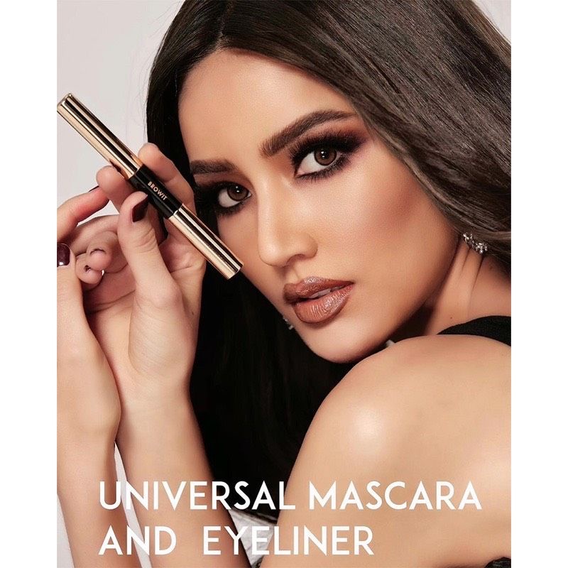 MASCARA VÀ KẺ MẮT BROWIT BY NONGCHAT 2in1 UNIVERSAL MASCARA &amp; EYELINER 3D