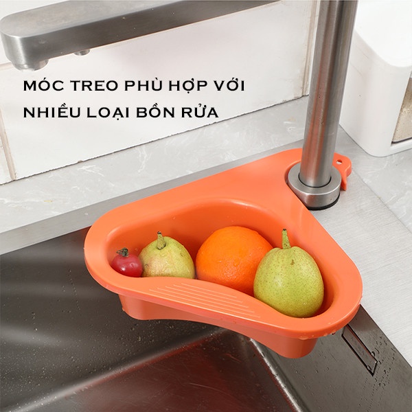 khay lọc rác mỏ vịt bồn rửa bát thông minh đa năng, bồn rửa chén có móc treo tiện lợi nhà bếp, đựng ráo nước