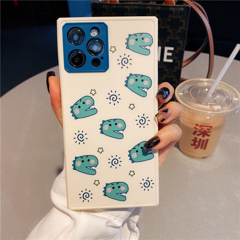 Ốp điện thoại mềm hình khủng long cho IPhone 7 8 Plus X Xs Xr XsMax 11 11Pro 11promax 12 12Pro 12ProMax