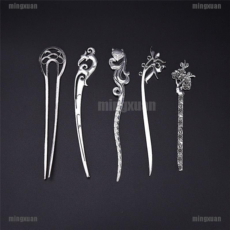 Kẹp Tóc Hợp Kim Bạc Họa Tiết Hình Học Thời Trang