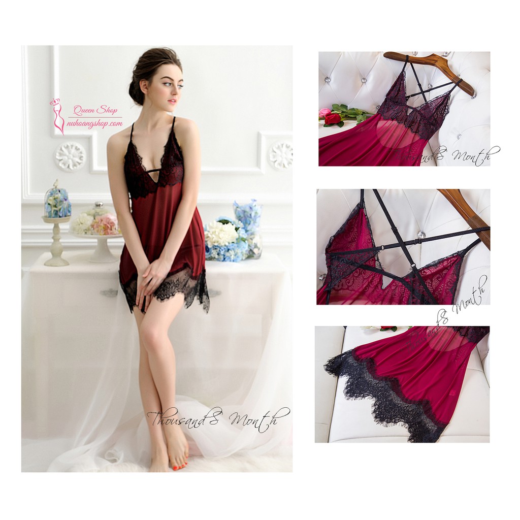 Váy ngủ quyến rũ cao cấp VNS310A-đồ ngủ xuyên thấu | BigBuy360 - bigbuy360.vn