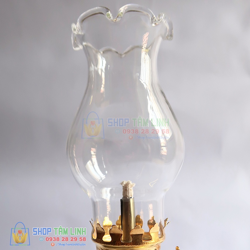 Đèn dầu thờ cúng, đồ thờ cúng gốm sứ Bát Tràng đủ cỡ tặng bóng đèn bền đẹp sáng bóng - Shoptamlinh