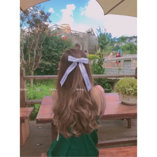🎀 CỘT TÓC NƠ DÀI PHỐI CHỮ - [ Nhà Nấm handmade ]