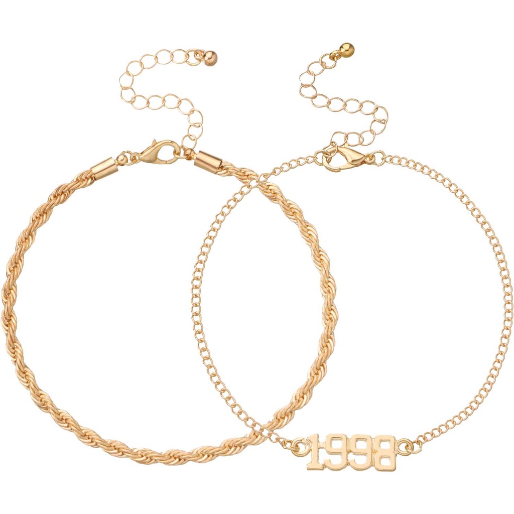 Set 2 Lắc Chân Thời Trang Nữ Tính
