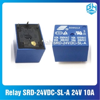 Relay srd-24vdc-sl-c 24v 10a 5 chân và sl-a 24v 10a 4 chân