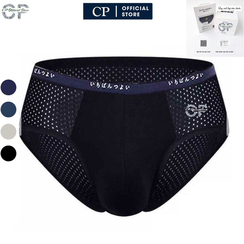 Quần lót nam ,sịp tam giác nhật, lưới, mềm, thông hơi, kháng khuẩn CP OFFICIAL