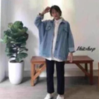 Áo khoác jean xanh nhạt unisex