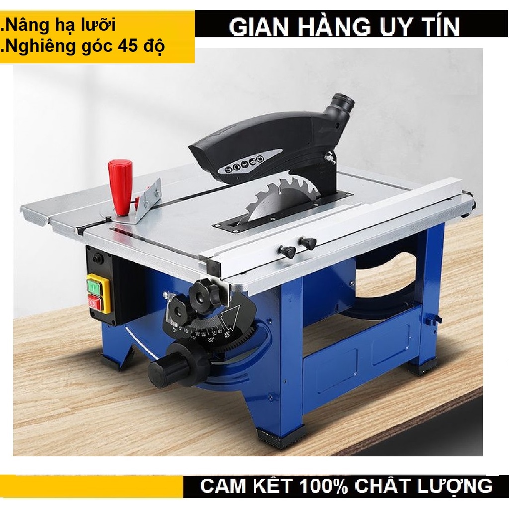 Máy cưa bàn trượt mini lưỡi cắt điều chỉnh linh hoạt có chân đế