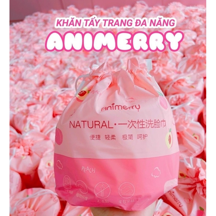 Khăn mặt khô dùng 1 lần,Cuộn tẩy trang, lau khô, lau ướt giấy cotton lau mặt dùng một lần Animerry Nội địa trung