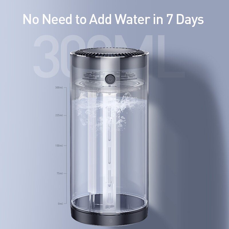 Xiaomi Baseus Alloy Car Humidifier 300ml Essential Oil Diffuser Nano Air Purifier Spray Mute Care for clean air with LED night light