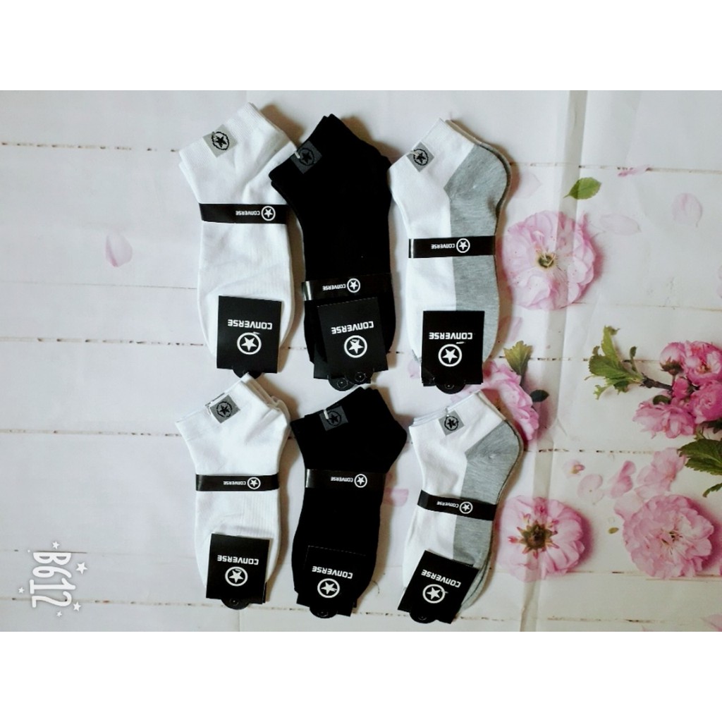 Tất nam cổ ngắn Conve ngăn mùi hôi chân, tất nam thông hơi, tất nam dáng thể thao, tất thể thao thoáng khí