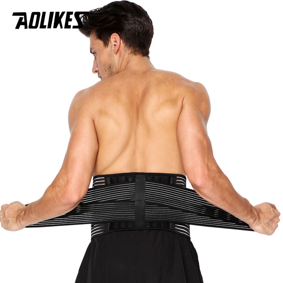 Dây thắt lưng hỗ trợ eo AOLIKES giảm đau lưng co giãn tập luyện nâng tạ thể thao chuyên dụng