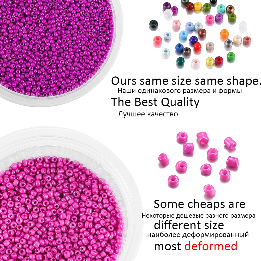 st.kunkka Miyuki Set 1000 Hạt Cườm Tròn Thủy Tinh 2mm Làm Trang Sức Thủ Công