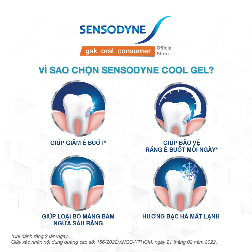 Kem đánh răng Sensodyne Cool Gel 100g