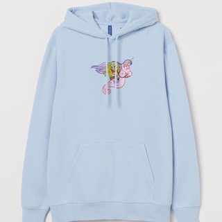 H & m Áo HOODIE Bọt Biển Xanh Kỳ Lân