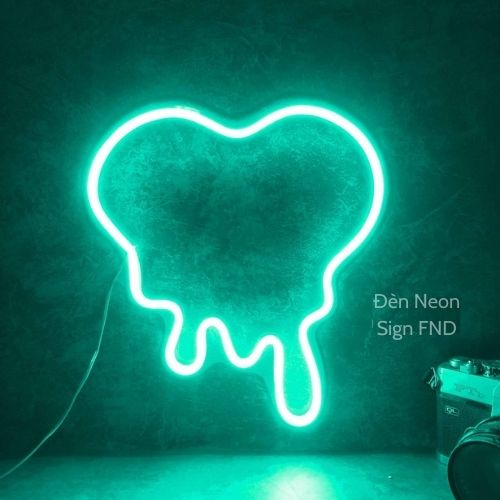 Đèn Neon Sign Trang Trí Decor neon checkin tiktok Trái Tim Tan Chảy