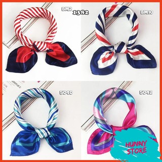 [BIG SALE] Khăn Turban Satin 50x50 Họa Tiết Nhiều Màu Cao Cấp 💥FREESHIP💥 Khăn Quàng Vuông Nữ Chất Đẹp Thời Trang H1382