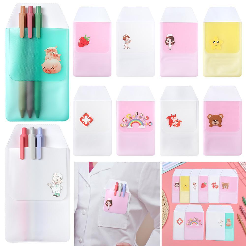 PISTA Set 3 Túi Đựng Bút Bằng PVC Tiện Dụng Cho Bệnh Viện / Văn Phòng