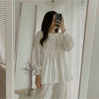 áo babydoll cổ tròn