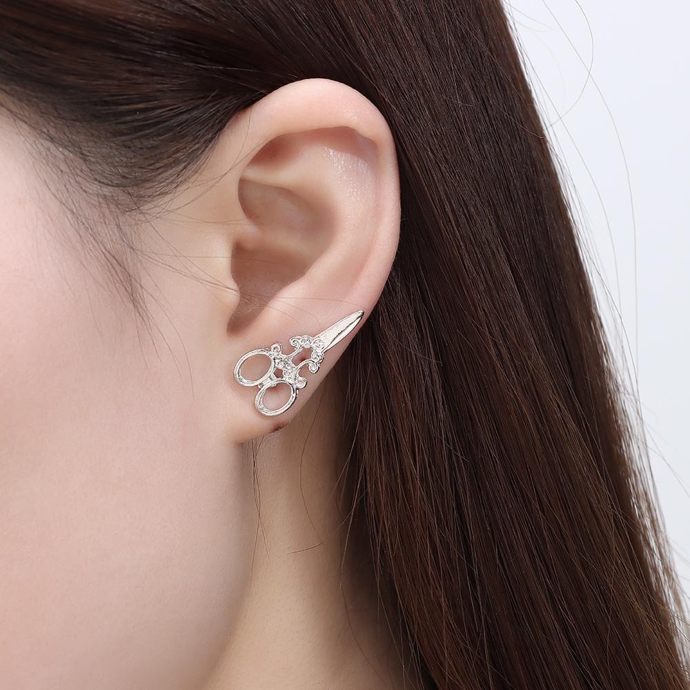 1 Khuyên Tai Hình Cây Kéo Nhỏ Thời Trang Cho Nam Và Nữ