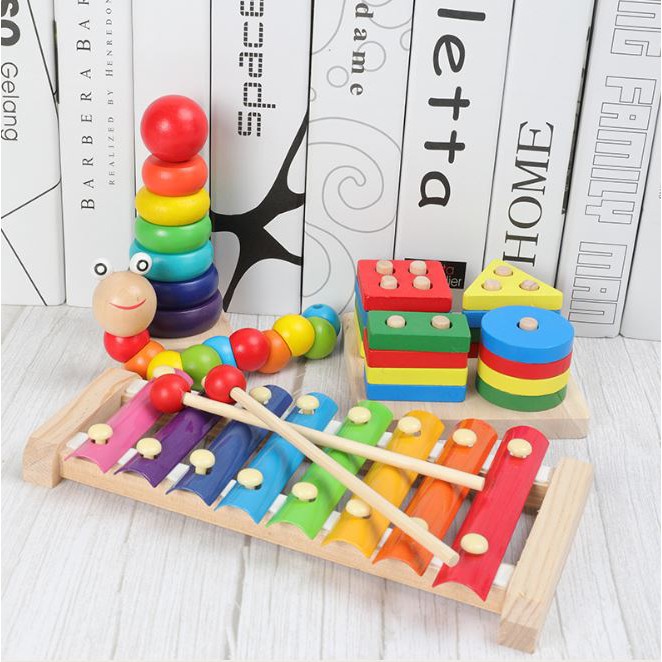 Combo Đồ Chơi Gỗ, Đồ Chơi Giáo Dục cho bé