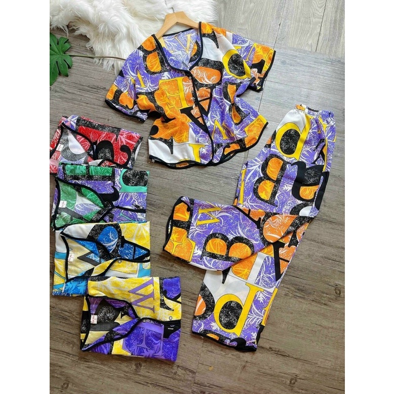 Set đồ bộ áo tay dơi quần dài lập thể WBA