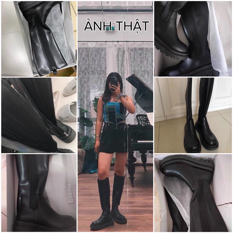 TKLIHN Giày BOOTS cao cổ ulzzang đế bằng cá tính FASHIONITA 2021 KÈM 2 ẢNH THẬT CUỐI