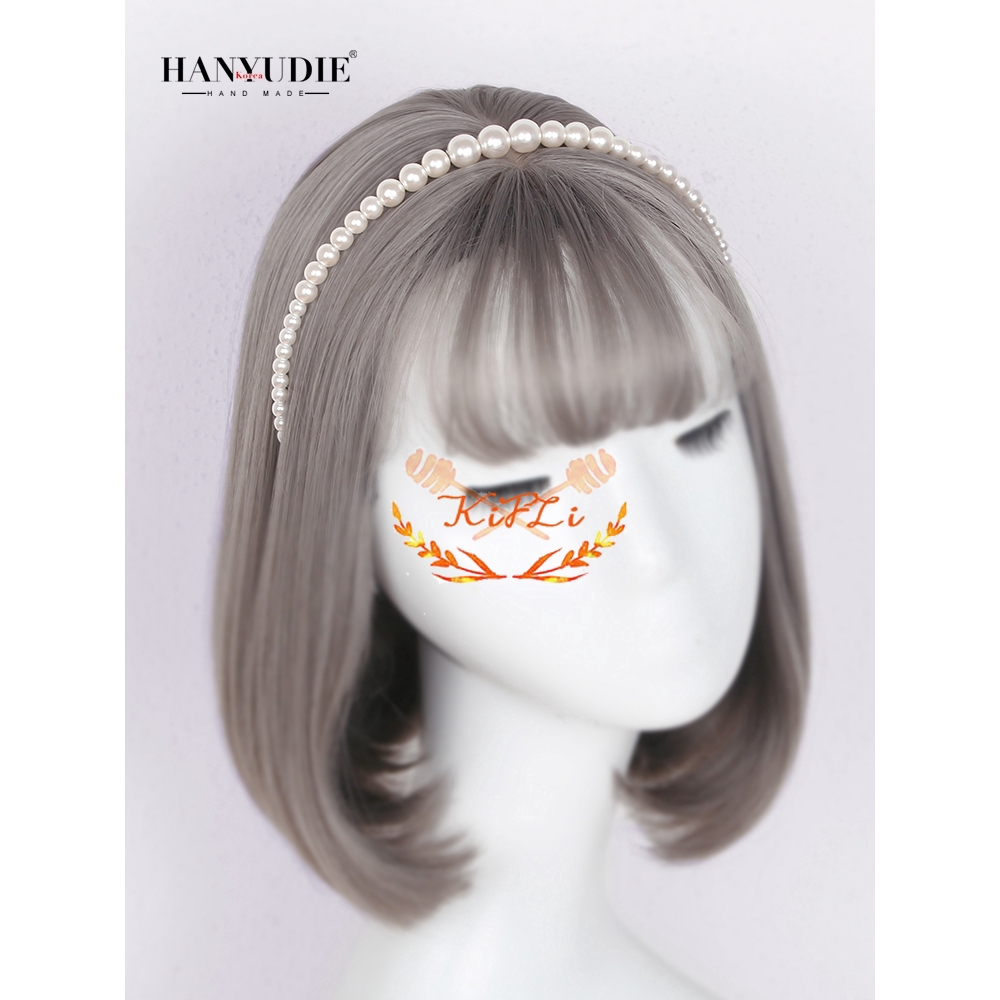 Băng Đô Bờm Cài Tóc Đính Đá Hạt Ngọc trai phong cách Hàn Quốc tiểu thư