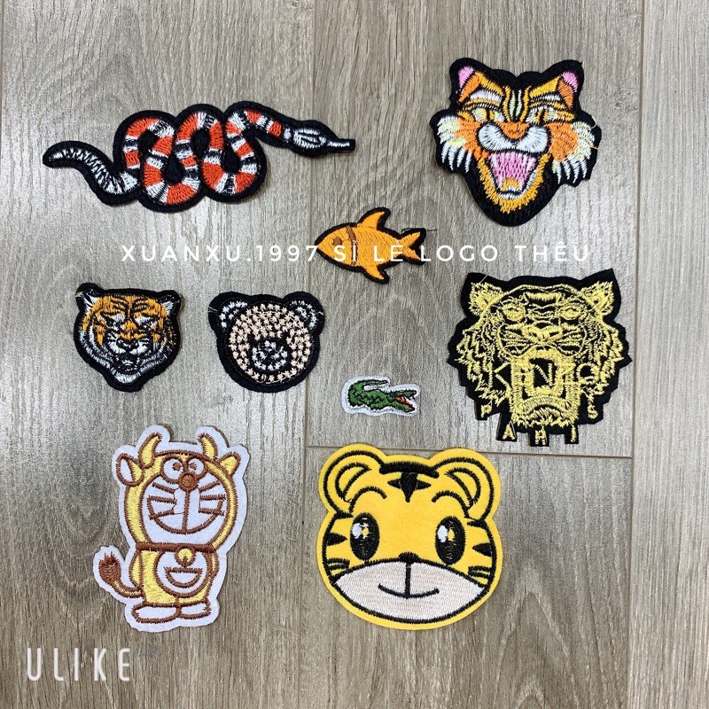 Sticker . Logo Thêu Các Con Vật