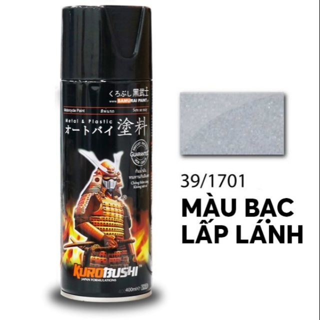 Sơn samurai màu bạc lấp lánh kim tuyến 1701