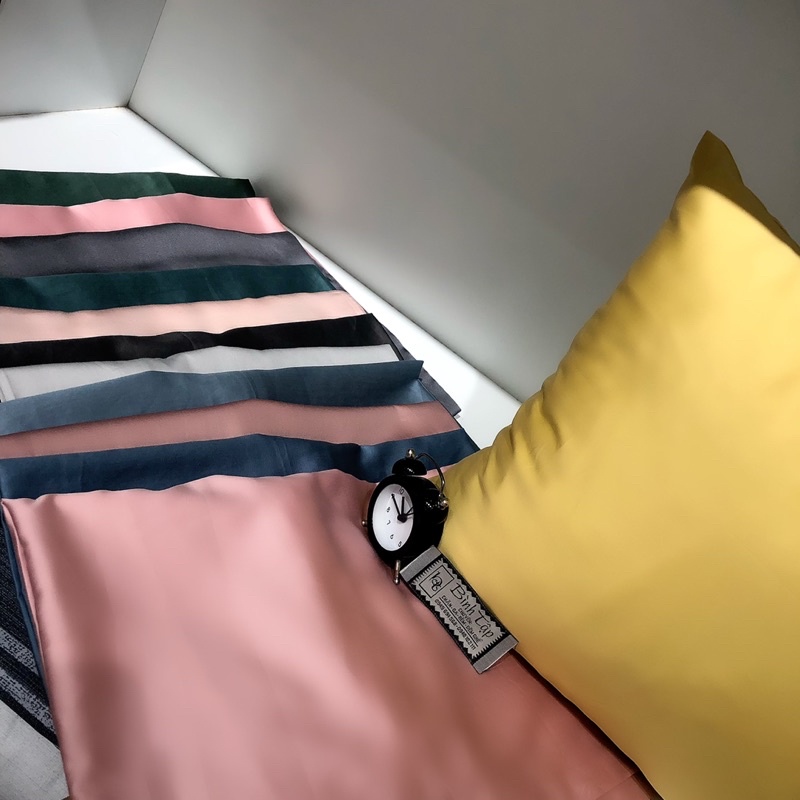 Vỏ Gối Nằm Cotton Satin Lụa 60s Trơn Màu Basic Có Khoá Kéo Size 35x50