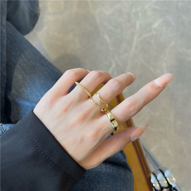 Set ba nhẫn thời trang sang trọng 2021