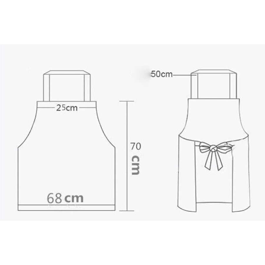 Tạp dề hoa cúc có túi đựng và lau tay - phong cách Hàn Quốc