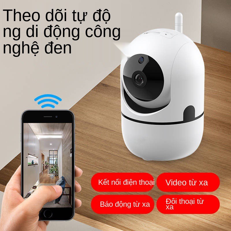 Camera không dây wifi thông minh nhìn toàn cảnh ban đêm từ xa HD cửa hàng xem tại nhà thiết bị giám sát mạng điệ