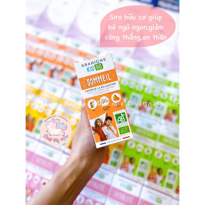 Siro ngủ ngon Granions Kid Bio Sommeil 125ml cho bé date 03/2025