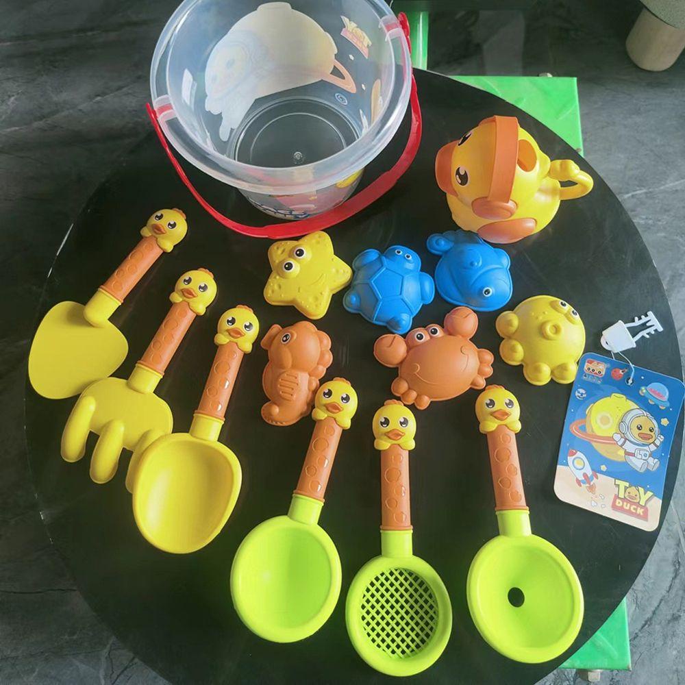 Bộ đồ chơi xúc cát đi biển MMULCK hình vịt vàng dành cho trẻ em