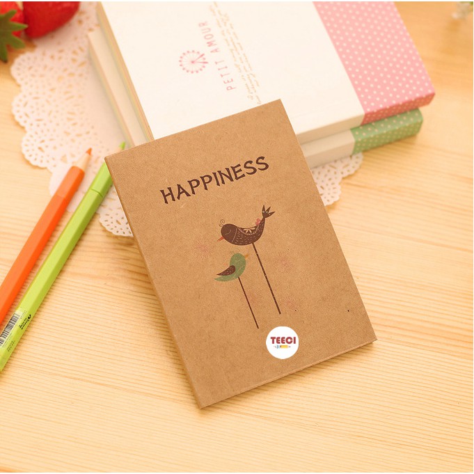 &lt;Ảnh Thật Shop Chụp&gt;Sổ Tay Vở Ghi Chú Happiness T100