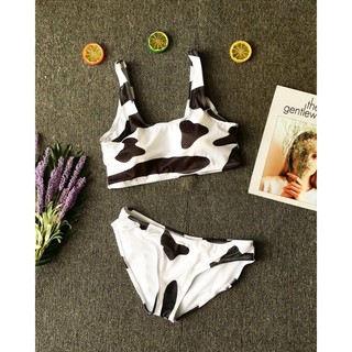 Bikini 2 mảnh bò sữa kèm ảnh thật