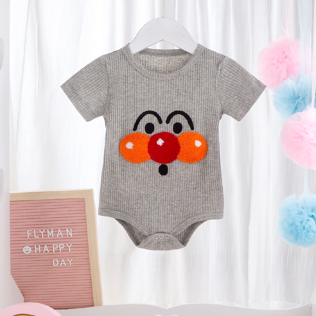 Áo Liền Thân Tay Ngắn Chất Liệu Vải Cotton Cho Trẻ Sơ Sinh