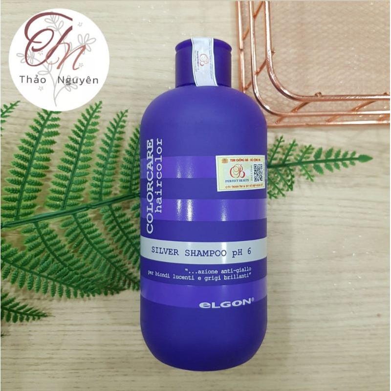 Dầu gội tím Elgon Silver Colorcare Shampoo 300ml khử vàng