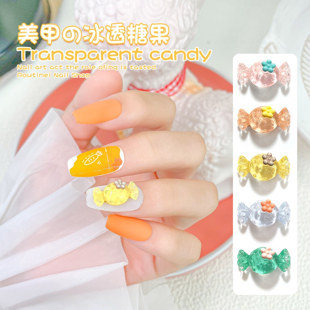 Set 10 charm kẹo trang trí móng