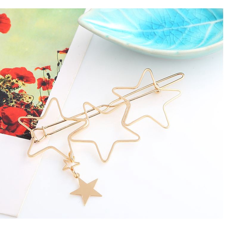 Kẹp Tóc Đồng Hình Học Đơn Giản Lukith M14